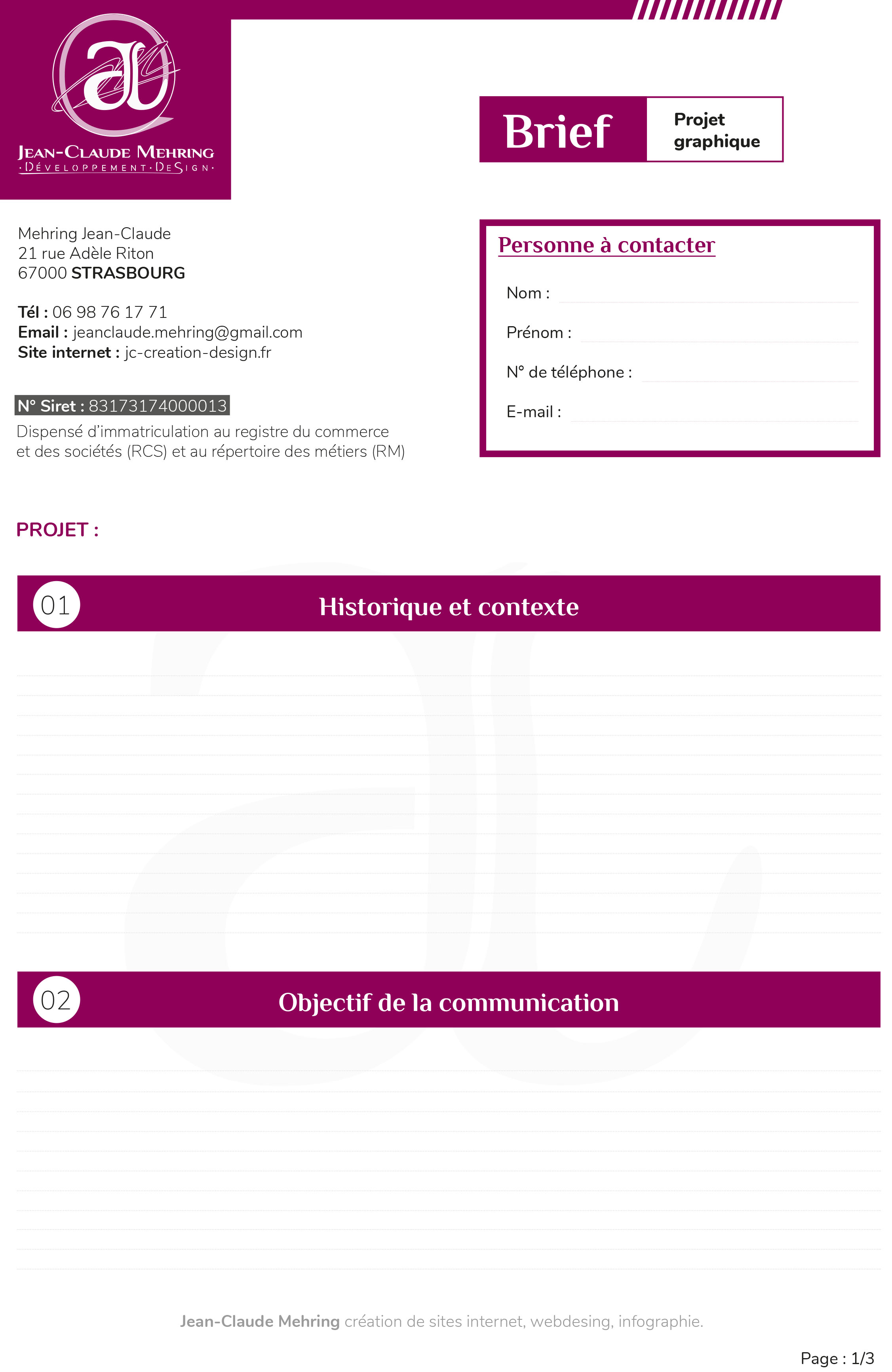 Brief pour projet graphique