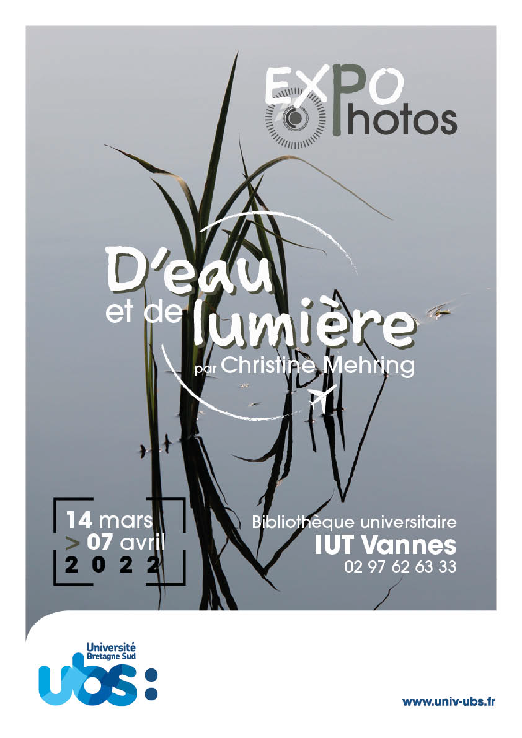 Affiche pour l'expo photos D'eau et de lumi&egrave;re &agrave; Vannes en Bretagne